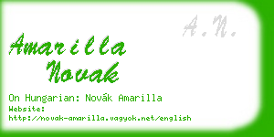 amarilla novak business card