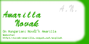 amarilla novak business card